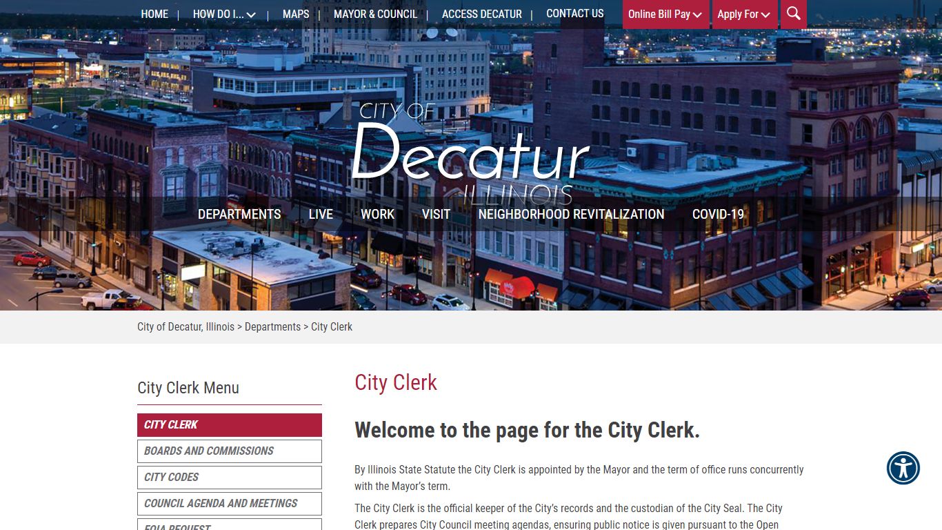 City Clerk - City of Decatur, IL